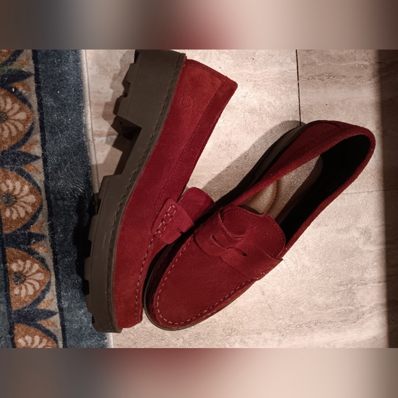 Born Red Suede Loafers - Picture 2 of 11
